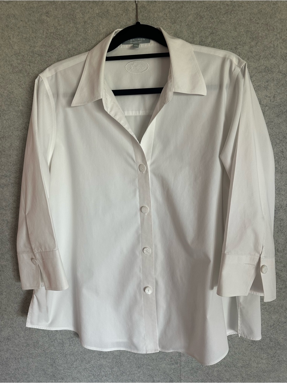 Foxcroft White Non-Iron Shaped Fit Button-Up